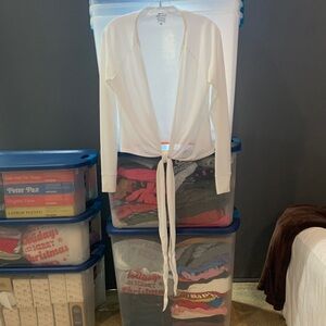 Nike White Tie-Front Cardigan